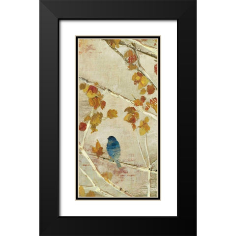 Singing Panel II Black Modern Wood Framed Art Print with Double Matting by PI Studio