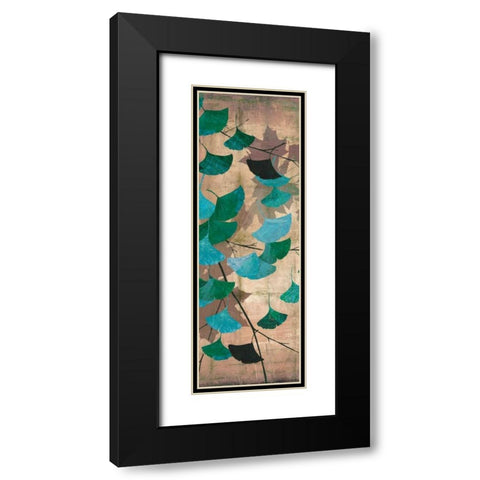 Azure Branch I Black Modern Wood Framed Art Print with Double Matting by PI Studio