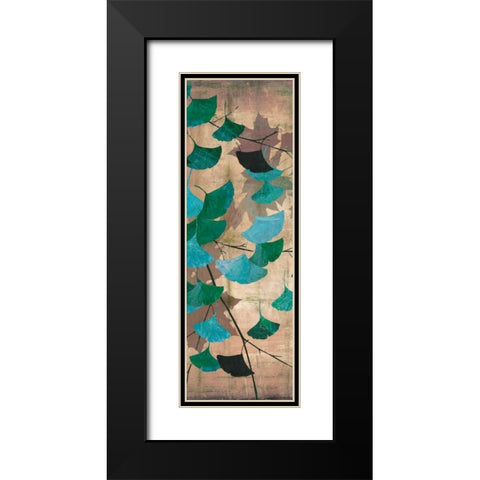 Azure Branch I Black Modern Wood Framed Art Print with Double Matting by PI Studio