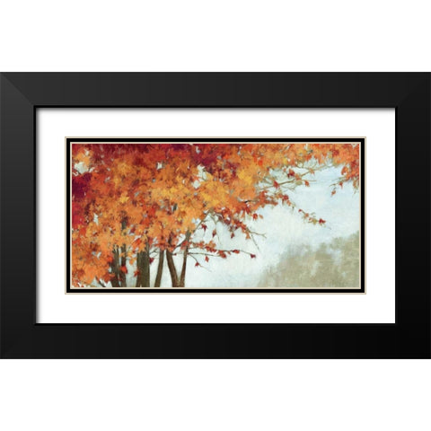 Fall Canopy I Black Modern Wood Framed Art Print with Double Matting by PI Studio