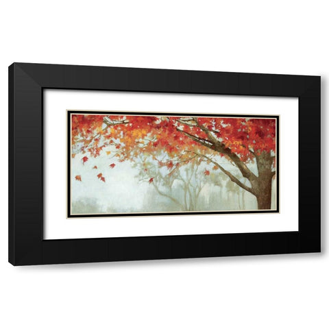 Fall Canopy II Black Modern Wood Framed Art Print with Double Matting by PI Studio