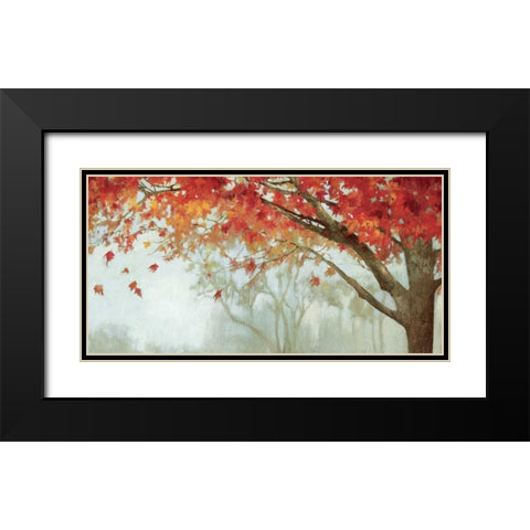 Fall Canopy II Black Modern Wood Framed Art Print with Double Matting by PI Studio