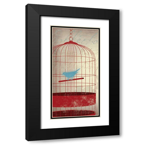 Twitter Panel I Black Modern Wood Framed Art Print with Double Matting by PI Studio