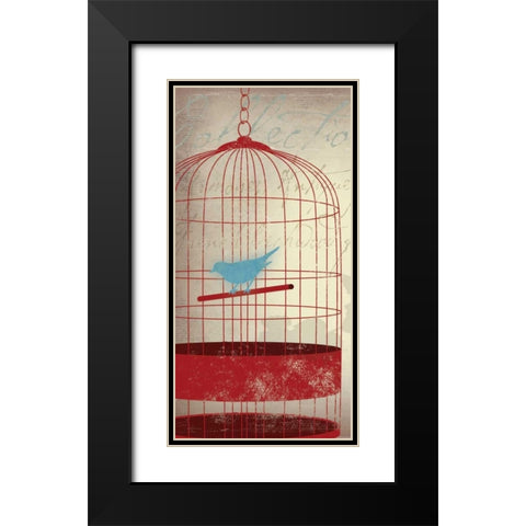 Twitter Panel I Black Modern Wood Framed Art Print with Double Matting by PI Studio