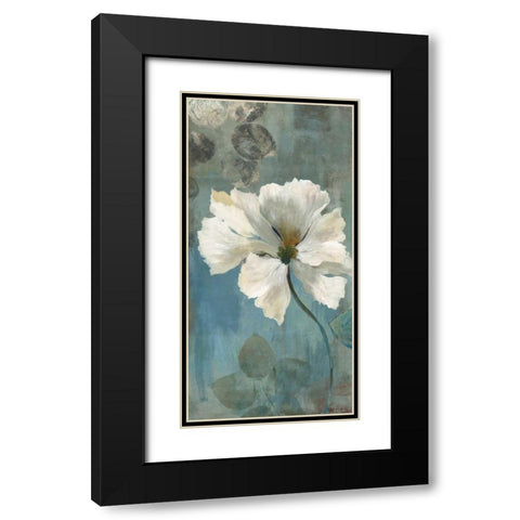 Ice Blue I Black Modern Wood Framed Art Print with Double Matting by PI Studio