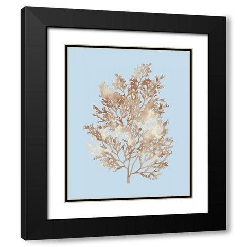 Coral III Black Modern Wood Framed Art Print with Double Matting by PI Studio