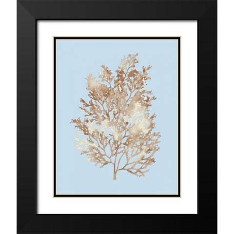 Coral III Black Modern Wood Framed Art Print with Double Matting by PI Studio