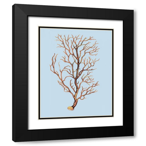 Coral IV Black Modern Wood Framed Art Print with Double Matting by PI Studio