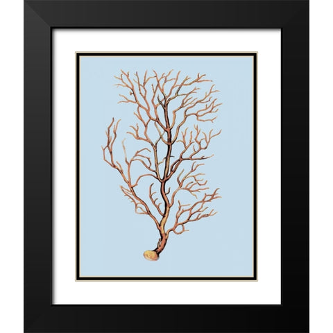 Coral IV Black Modern Wood Framed Art Print with Double Matting by PI Studio