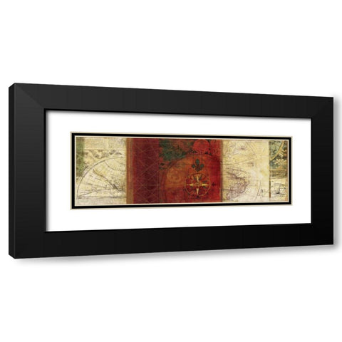 Travels III Black Modern Wood Framed Art Print with Double Matting by PI Studio