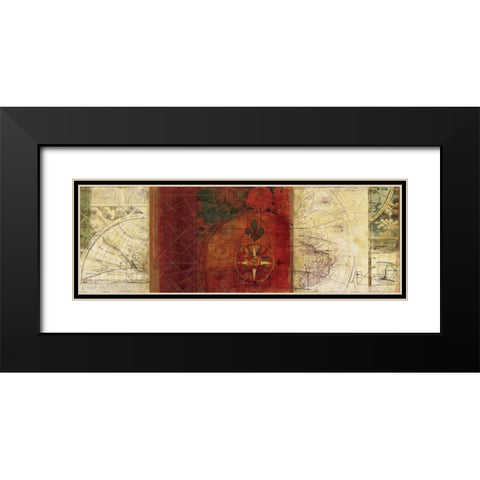 Travels III Black Modern Wood Framed Art Print with Double Matting by PI Studio