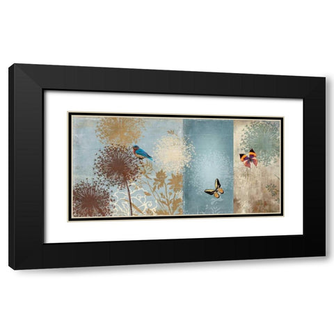 Flights of Fancy Black Modern Wood Framed Art Print with Double Matting by PI Studio