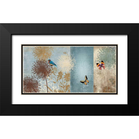 Flights of Fancy Black Modern Wood Framed Art Print with Double Matting by PI Studio