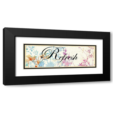 Refresh Wildflowers Black Modern Wood Framed Art Print with Double Matting by PI Studio