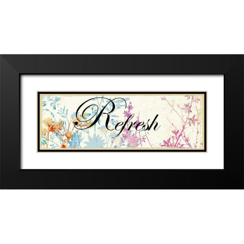 Refresh Wildflowers Black Modern Wood Framed Art Print with Double Matting by PI Studio