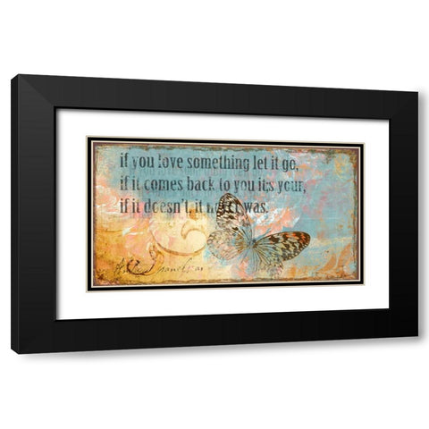 Let it Go Black Modern Wood Framed Art Print with Double Matting by PI Studio