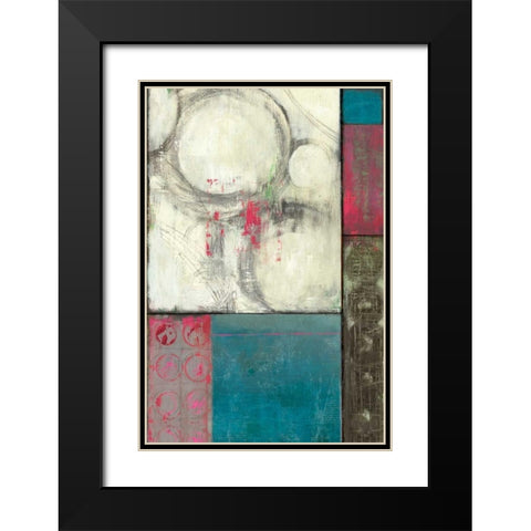 Blue in Motion Black Modern Wood Framed Art Print with Double Matting by PI Studio