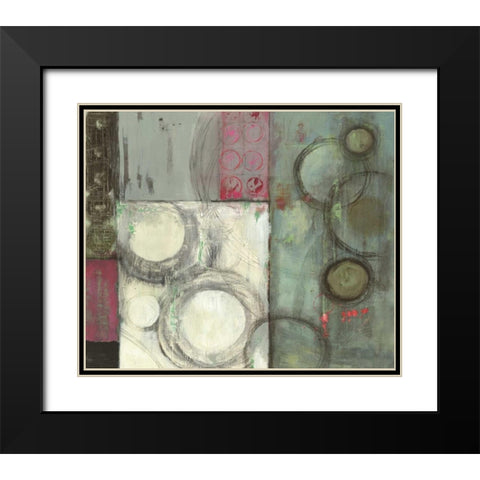 Grey in Motion Black Modern Wood Framed Art Print with Double Matting by PI Studio