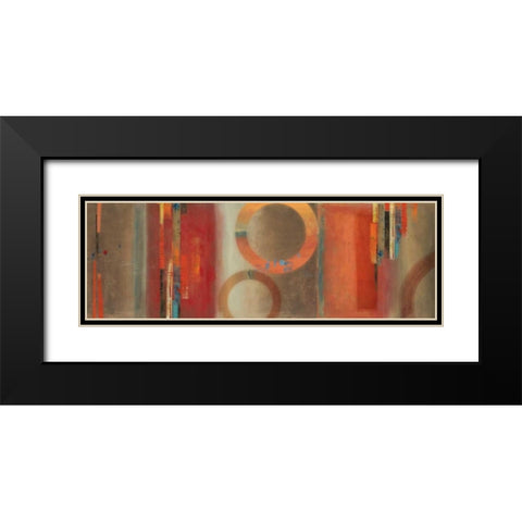 Glow Black Modern Wood Framed Art Print with Double Matting by PI Studio