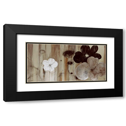 Chocolate and Silver Black Modern Wood Framed Art Print with Double Matting by PI Studio