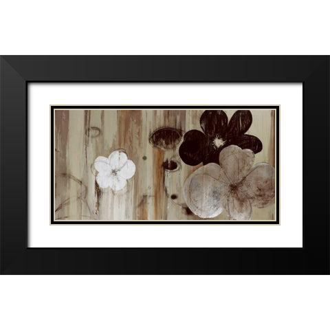 Chocolate and Silver Black Modern Wood Framed Art Print with Double Matting by PI Studio