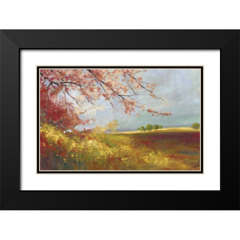 In the Field Black Modern Wood Framed Art Print with Double Matting by PI Studio