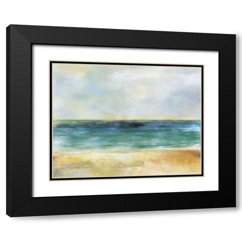 Drifting Black Modern Wood Framed Art Print with Double Matting by PI Studio