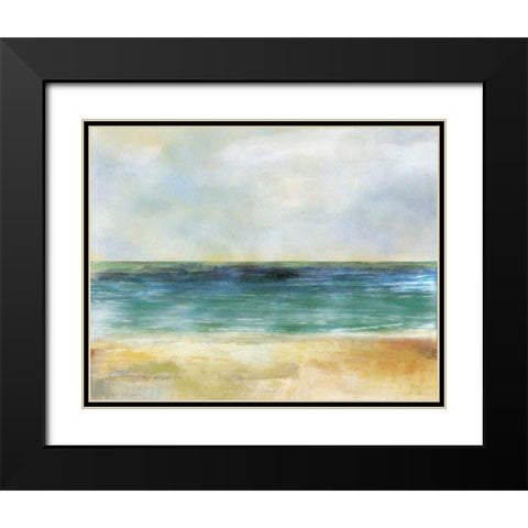 Drifting Black Modern Wood Framed Art Print with Double Matting by PI Studio