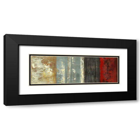 Texture Elements Black Modern Wood Framed Art Print with Double Matting by PI Studio