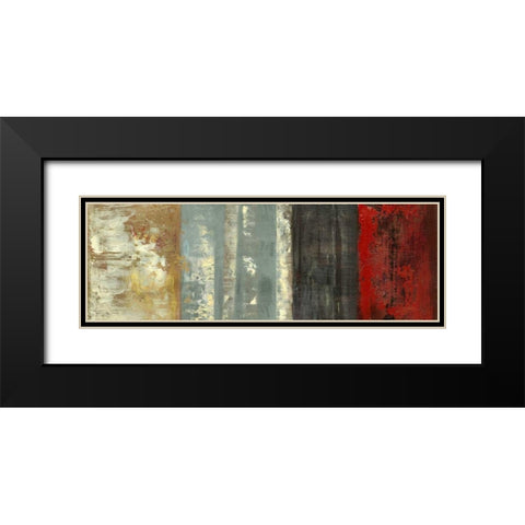 Texture Elements Black Modern Wood Framed Art Print with Double Matting by PI Studio