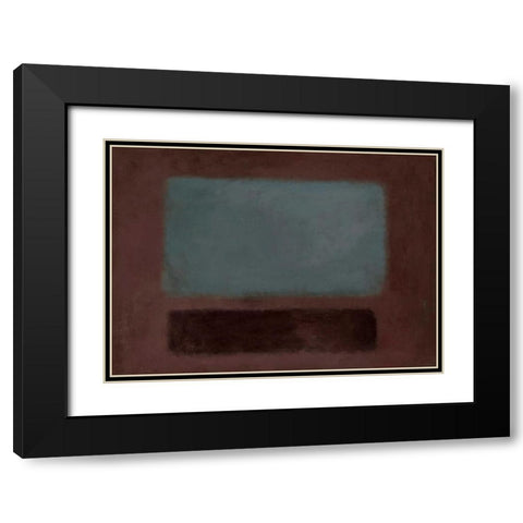 Blue Rush Black Modern Wood Framed Art Print with Double Matting by PI Studio