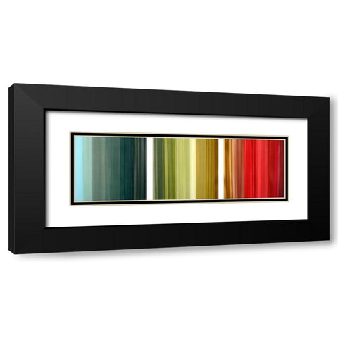 Aurora Lights Black Modern Wood Framed Art Print with Double Matting by PI Studio