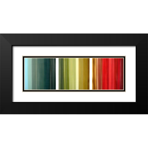 Aurora Lights Black Modern Wood Framed Art Print with Double Matting by PI Studio