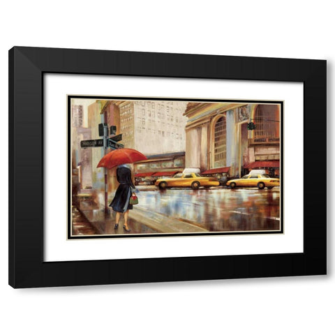 In the City Black Modern Wood Framed Art Print with Double Matting by PI Studio