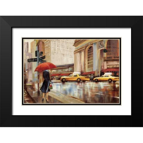 In the City Black Modern Wood Framed Art Print with Double Matting by PI Studio