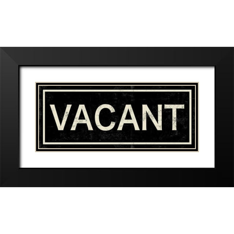 Vacant Black Modern Wood Framed Art Print with Double Matting by PI Studio