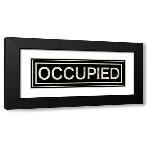 Occupied Black Modern Wood Framed Art Print with Double Matting by PI Studio