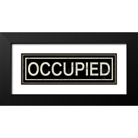 Occupied Black Modern Wood Framed Art Print with Double Matting by PI Studio