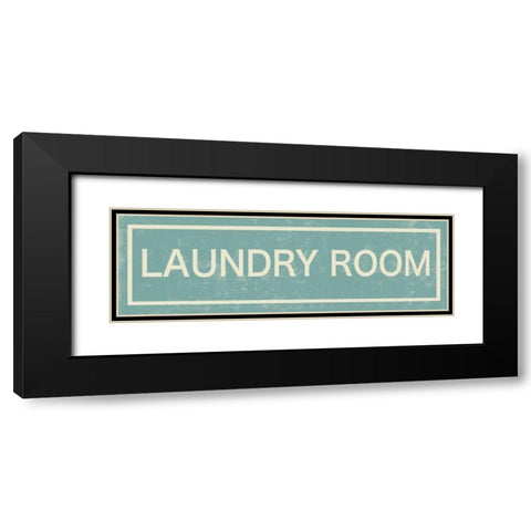 Laundry Room Black Modern Wood Framed Art Print with Double Matting by PI Studio