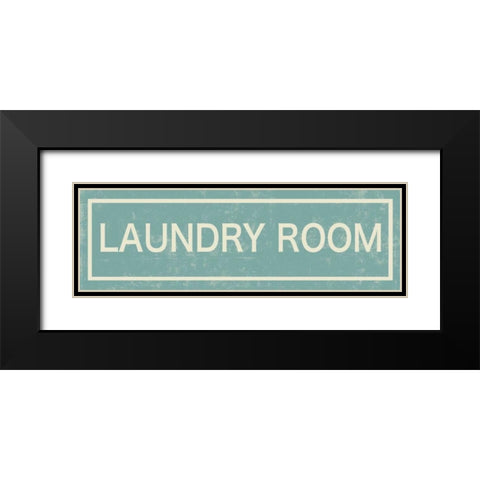 Laundry Room Black Modern Wood Framed Art Print with Double Matting by PI Studio