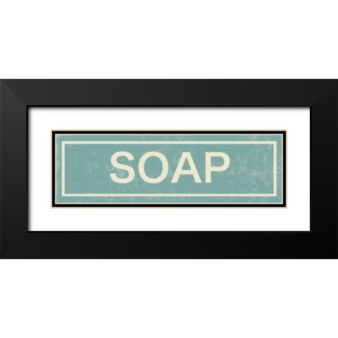 Soap Black Modern Wood Framed Art Print with Double Matting by PI Studio