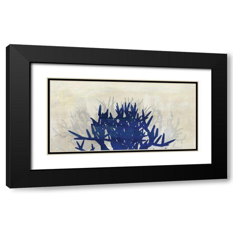 Ink Coral I Black Modern Wood Framed Art Print with Double Matting by PI Studio