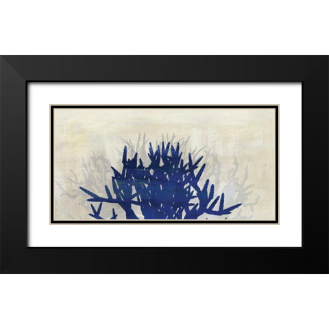 Ink Coral I Black Modern Wood Framed Art Print with Double Matting by PI Studio