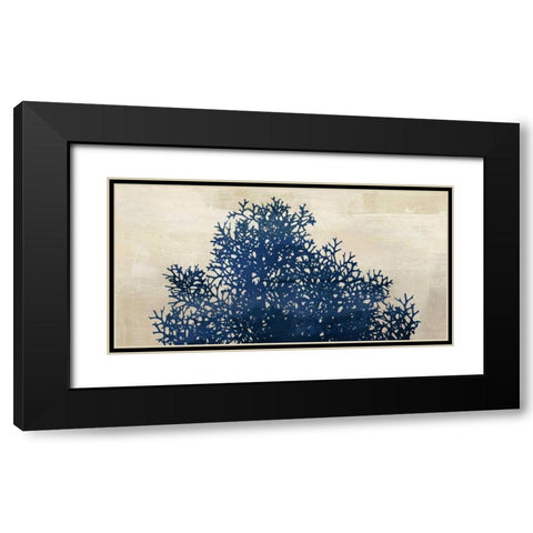 Ink Coral II Black Modern Wood Framed Art Print with Double Matting by PI Studio