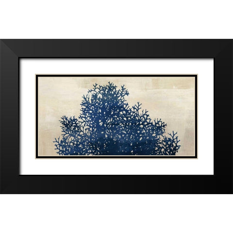 Ink Coral II Black Modern Wood Framed Art Print with Double Matting by PI Studio