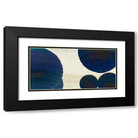 Midnight Lanterns II Black Modern Wood Framed Art Print with Double Matting by PI Studio