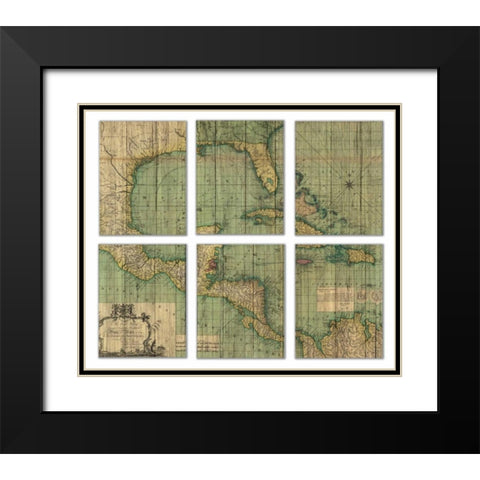 Atlas Black Modern Wood Framed Art Print with Double Matting by PI Studio