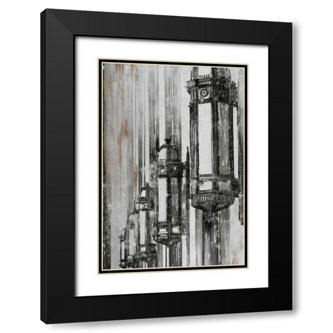 Centurion II Black Modern Wood Framed Art Print with Double Matting by PI Studio