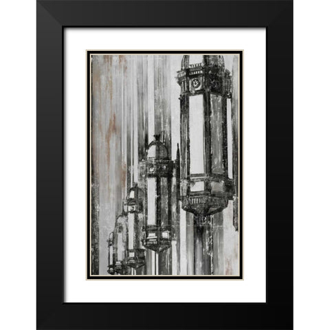 Centurion II Black Modern Wood Framed Art Print with Double Matting by PI Studio