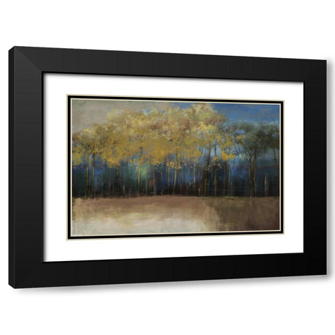 Night Comes Black Modern Wood Framed Art Print with Double Matting by PI Studio